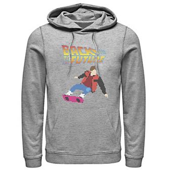 Men's Back To The Future 8-Bit Marty on Hoverboard Hoodie