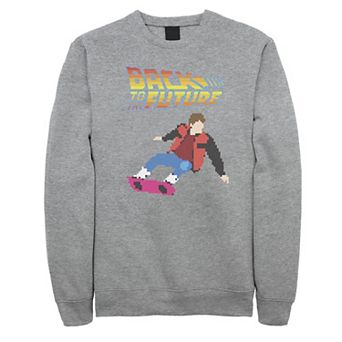 Men's Back To The Future 8-Bit Marty on Hoverboard Sweatshirt