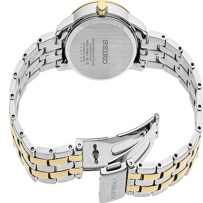 Seiko Women s Essential Two Tone Stainless Steel Watch SUR410