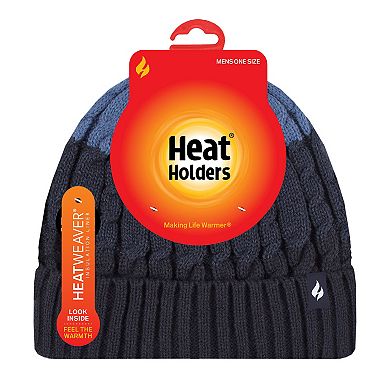 Men's Heat Holders Cable Knit Roll-Up Hat