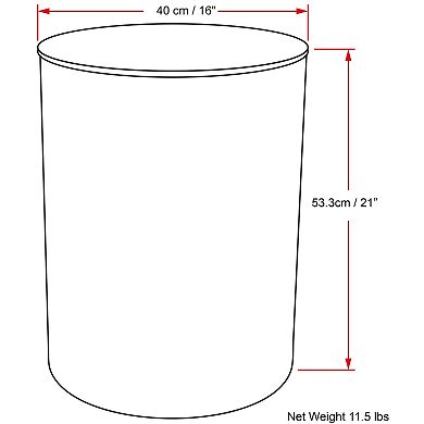 Simpli Home Curtis Metal Cylinder Accent Table