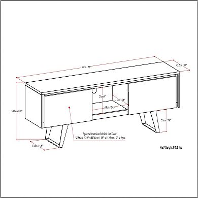 Simpli Home Lowry 72-inch TV Media Stand