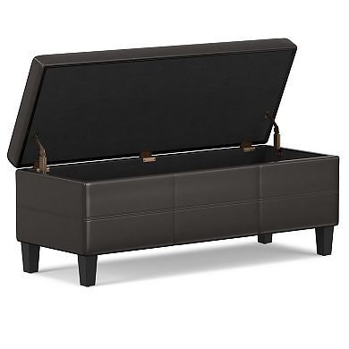 Simpli Home Afton Storage Ottoman Bench