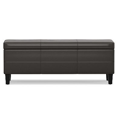 Simpli Home Afton Storage Ottoman Bench