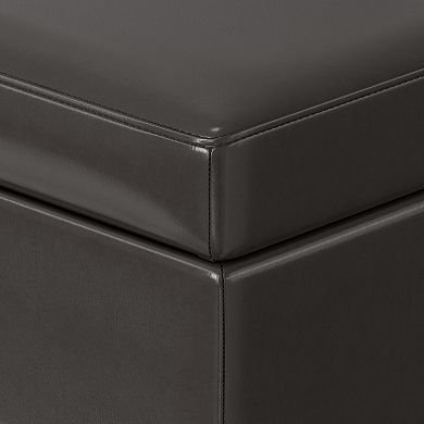 Simpli Home Afton Storage Ottoman Bench