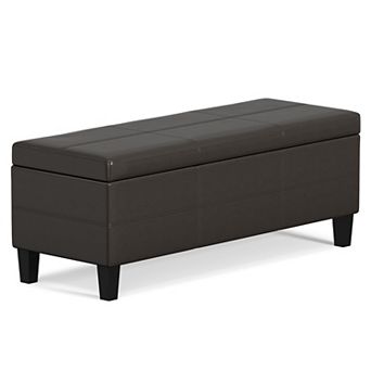 Simpli Home Afton Storage Ottoman Bench