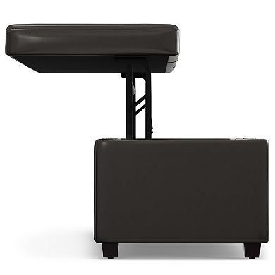 Simpli Home Avalon Rectangular Storage Ottoman