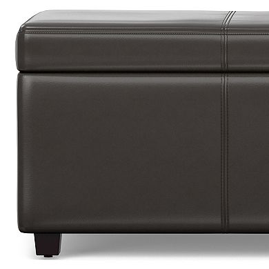 Simpli Home Avalon Rectangular Storage Ottoman