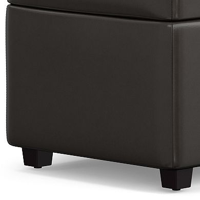 Simpli Home Avalon Rectangular Storage Ottoman