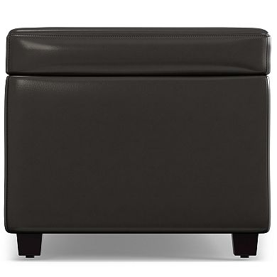 Simpli Home Avalon Rectangular Storage Ottoman