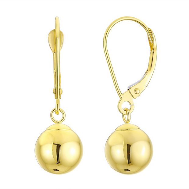 14K Gold Ball Drop Earrings | One Size | Earrings Drop Earrings | Valentine's Day