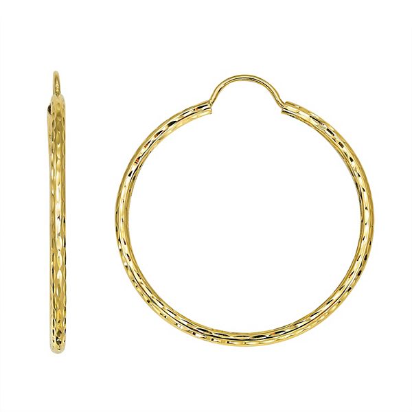Forever 14K Endless Hoop Earrings