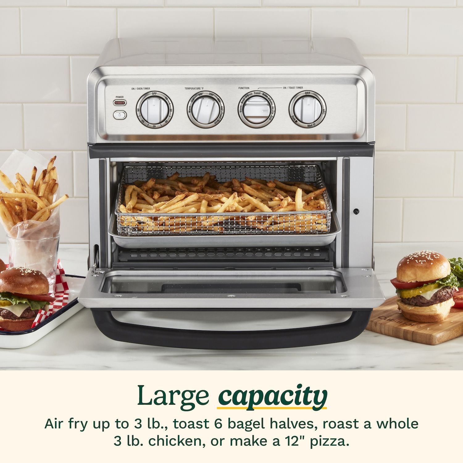 とみースター Cuisinart® Stainless Steel Air Fryer Toaster Oven with Grill