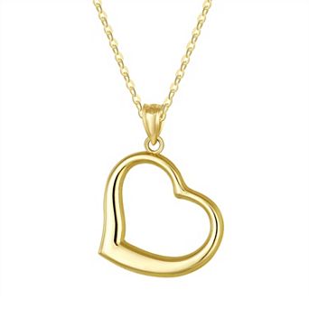 Taylor Grace 10k Gold Floating Heart Pendant Necklace