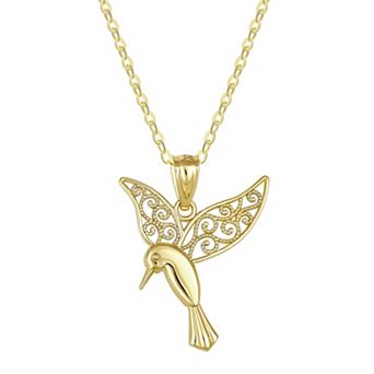 Taylor Grace 10k Gold Hummingbird Pendant Necklace