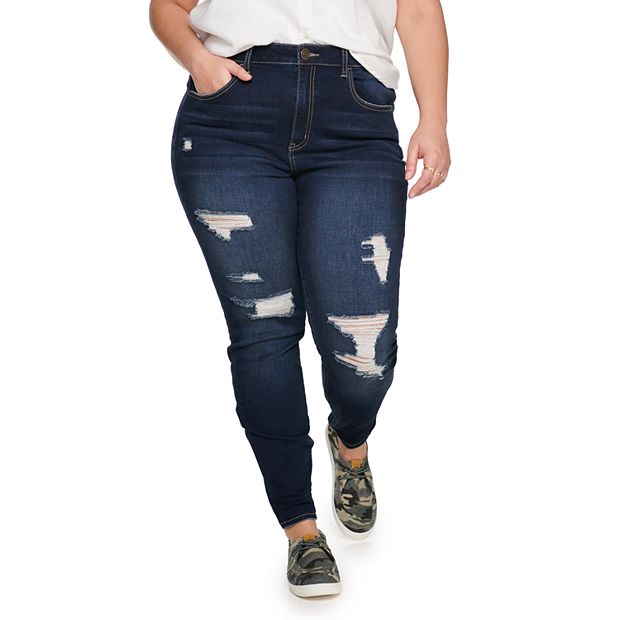 Juniors' Plus Size SO® High Rise Skinny Jeans