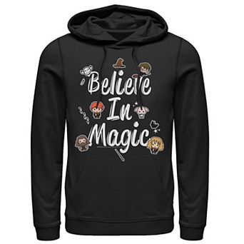 Men's Harry Potter Believe In Magic Cute Cartoon Text Hoodie