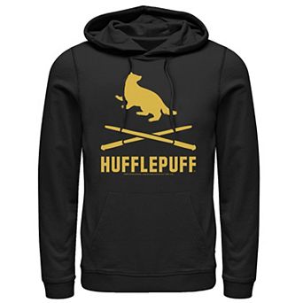 Men's Harry Potter Hufflepuff Crossed Wands Logo Hoodie