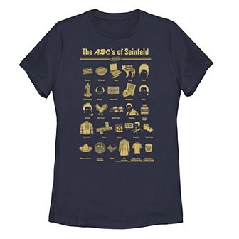 Juniors' Seinfeld Group Shot The ABCs Of Seinfeld Tee