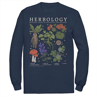 Men's Harry Potter Herbology Herb Refernce Grid Tee