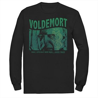 Men's Harry Potter Voldemort Dark Magic Leaves Traces Tee