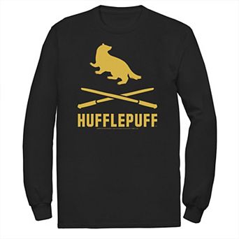 Men's Harry Potter Hufflepuff Crossed Wands Logo Tee