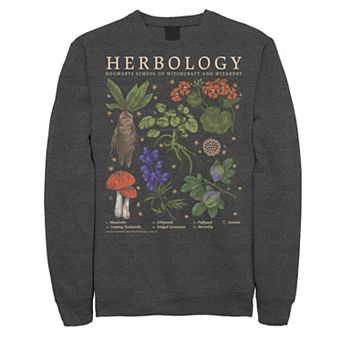 Men's Harry Potter Herbology Herb Refernce Grid Sweatshirt