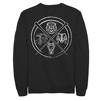 Men's Harry Potter Hogwarts House Symbols Line Art Sweatshirt
