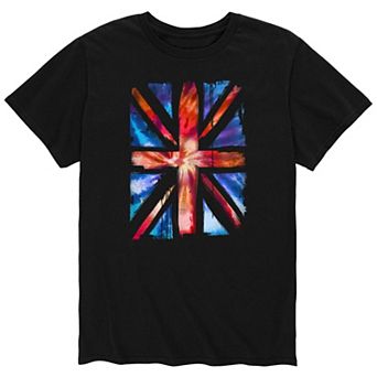 Men's Tie Dye Flag Graphic Tee
