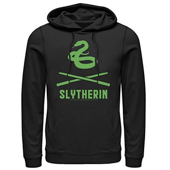 Men's Harry Potter Slytherin Crossed Wands Logo Hoodie