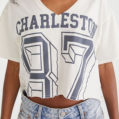 Juniors' Aeropostale Cropped Boyfriend Tee