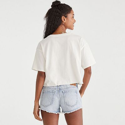 Juniors' Aeropostale Cropped Boyfriend Tee