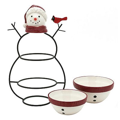 St. Nicholas Square® Yuletide Snowman 2-Tier Server St. Nicholas Square® Yuletide Snowman 2-Tier Server