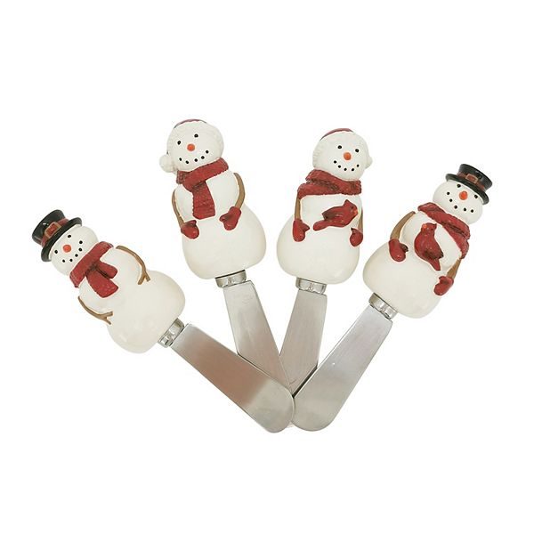 St. Nicholas Square® Yuletide Snowman 4pc. Cheese Spreader Set