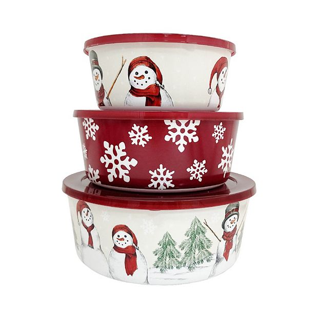 Tupperware, Kitchen, Tupperware Christmas Holiday Bowl Set Of 3