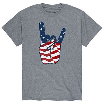 Men's Patriotic Rock Hand Tee