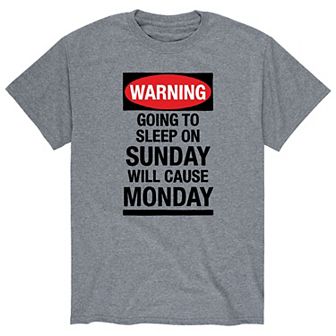 Men's Warning Monday Graphic Tee