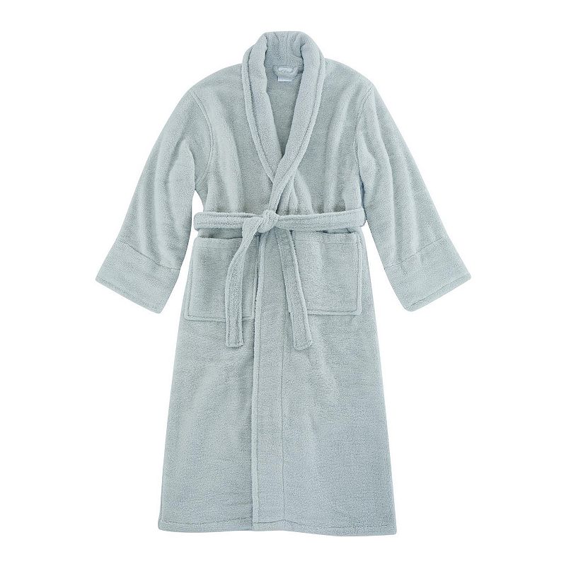 Charisma Luxe Cotton Zero Twist Bath Robe, Blue, S/M