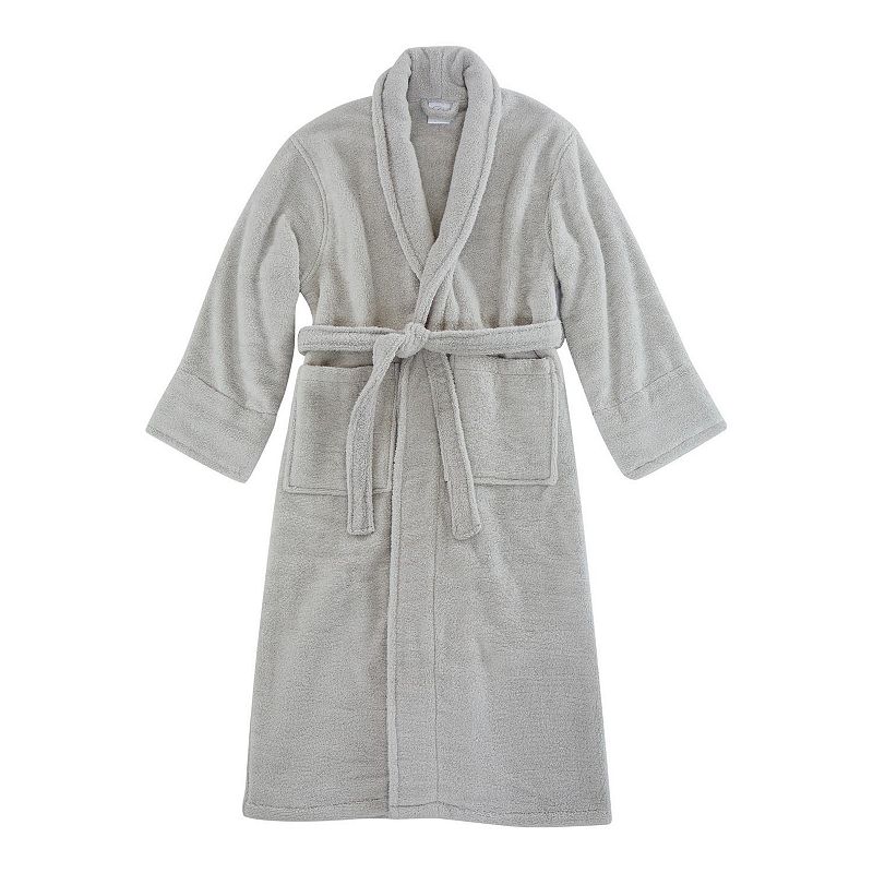 Charisma Luxe Cotton Zero Twist Bath Robe, Grey, S/M