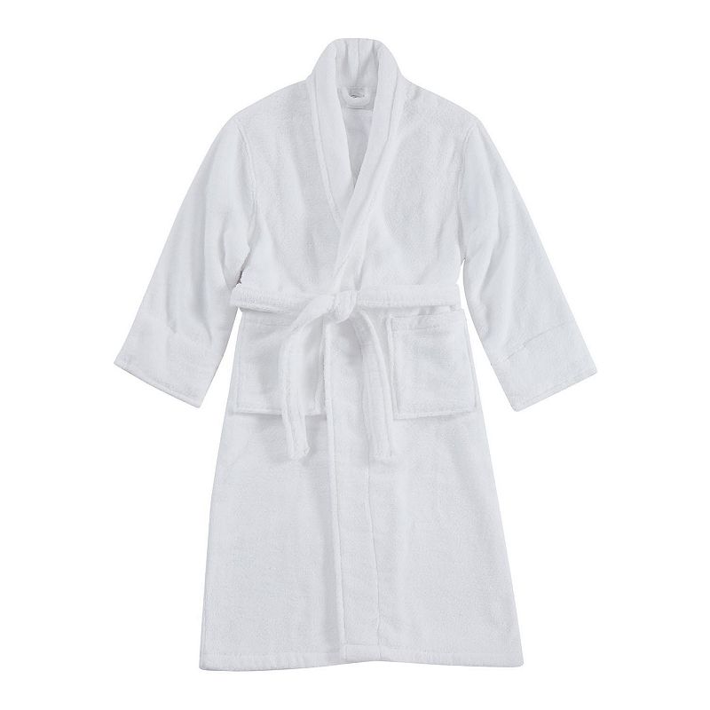 Charisma Luxe Cotton Zero Twist Bath Robe, White, S/M