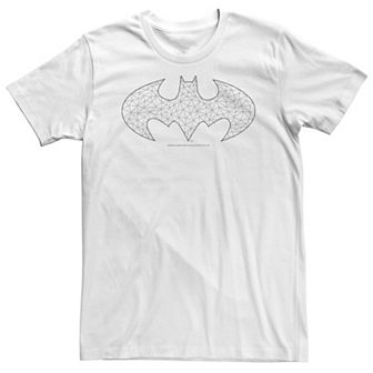 Big & Tall DC FanDome Batman Yellow Line Art Logo Tee