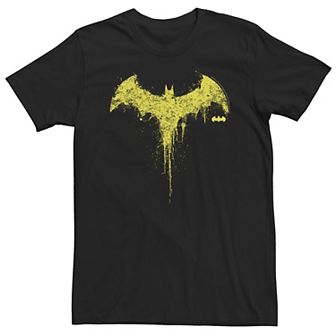 Big & Tall DC FanDome Batman Paint Splatter Drip Logo Tee