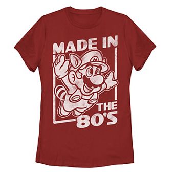 Juniors' Super Mario Raccoon Mario Made In The 80's Tee