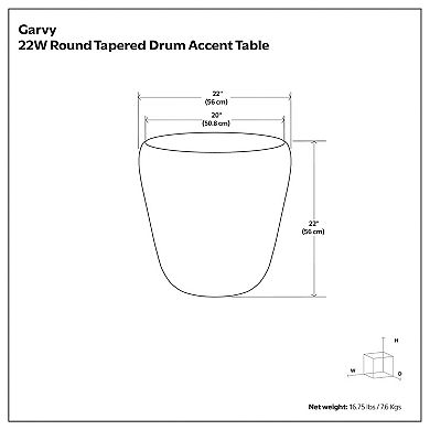 Simpli Home Garvy Metal Side Table