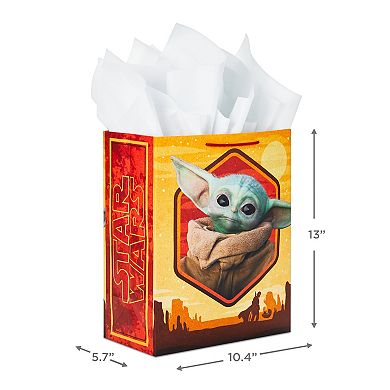 Hallmark Large Star Wars The Mandalorian The Child AKA Baby Yoda Gift Bag with Tissue Paper