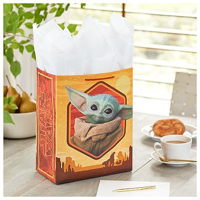 Hallmark Large Star Wars The Mandalorian The Child AKA Baby Yoda Gift Bag with Tissue Paper