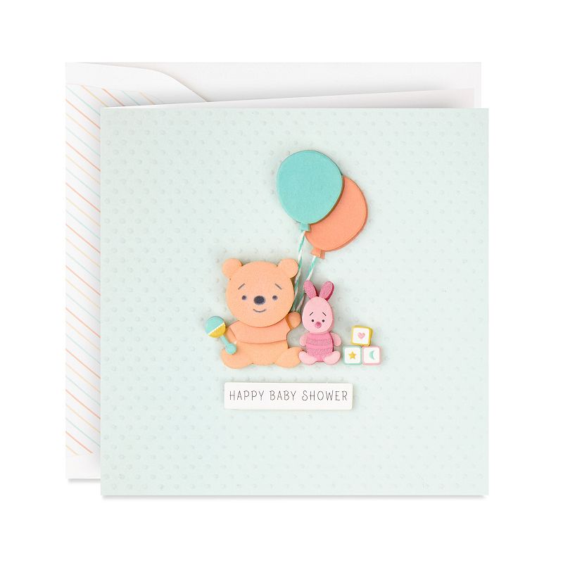 UPC 726528362627 product image for Hallmark Signature Disney's Winnie the Pooh & Piglet Baby Shower Greeting Card,  | upcitemdb.com