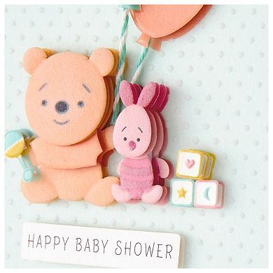 Hallmark Signature Disney's Winnie the Pooh & Piglet Baby Shower Greeting Card