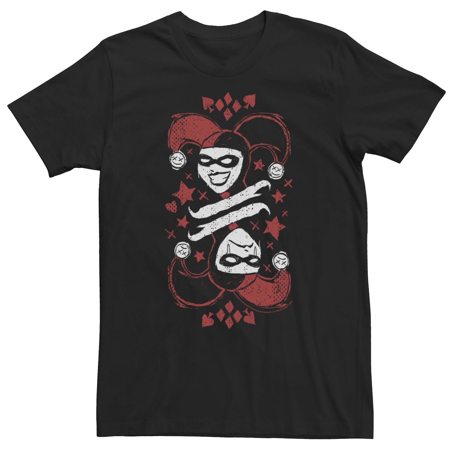 Image for Licensed Character Big & Tall DC FanDome Harley Quinn Card Illustration Tee at Kohl's.