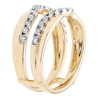 14k Gold 1/2 Carat T.W. Certified Diamond Enhancer Wedding Ring